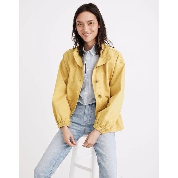 Madewell Jackets & Blazers - Womens Size M Madewell Military Jacket Yellow EUC